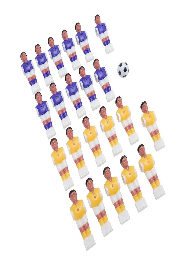 Sunisfa Foosball Soccer Table Football Men Player Replacement Parts with 11 11 Yellow Foosball Players Black White Soccer Ball for 1.4M Soccer Table - Image 4