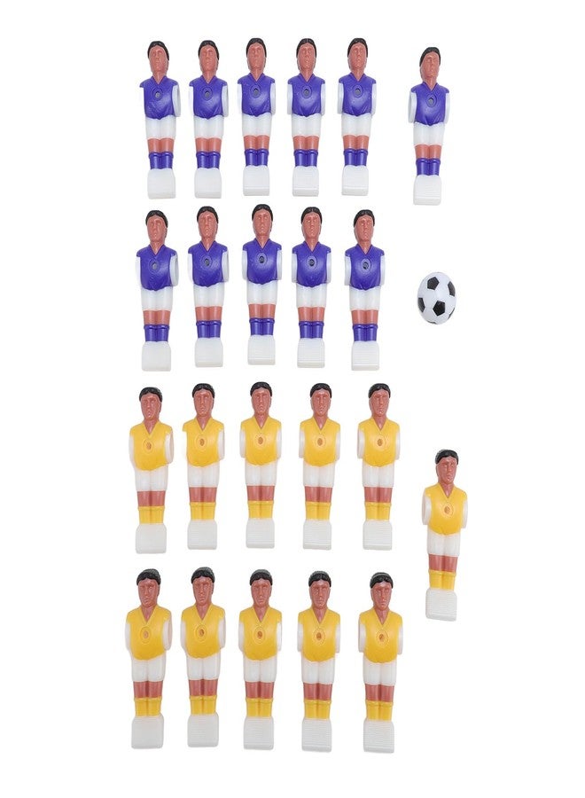 Sunisfa Foosball Soccer Table Football Men Player Replacement Parts with 11 11 Yellow Foosball Players Black White Soccer Ball for 1.4M Soccer Table - Image 5