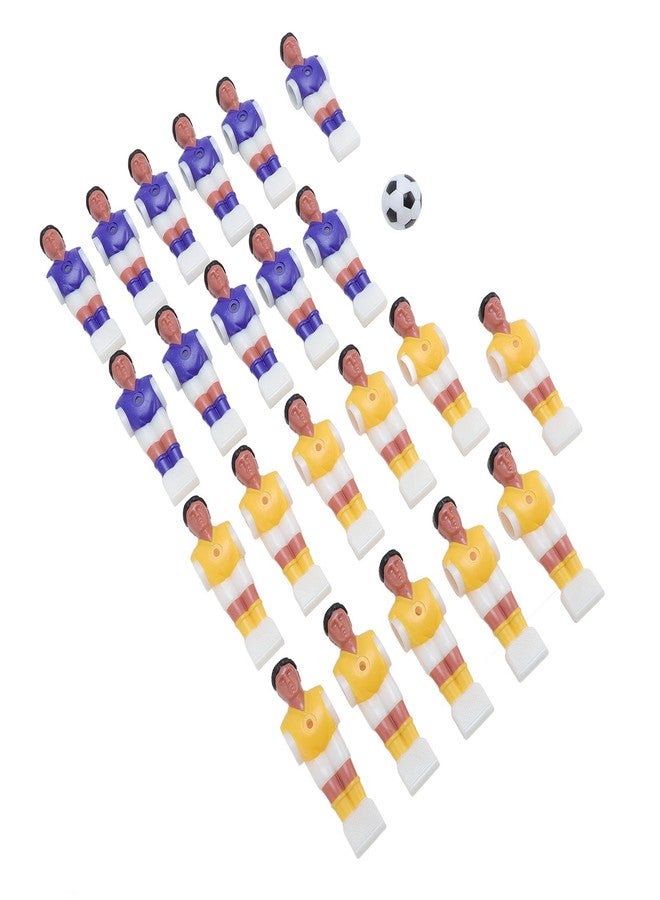 Sunisfa Foosball Soccer Table Football Men Player Replacement Parts with 11 11 Yellow Foosball Players Black White Soccer Ball for 1.4M Soccer Table - Image 2
