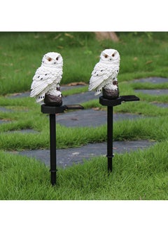Y&D 2 Pieces Owl Shaped Solar LED Lights Effect Garden Light Auto On OR Off Dust To Dawn Outdoor Waterproof Landscape Decoration Solar Powered Security Torch Light  - Image 1