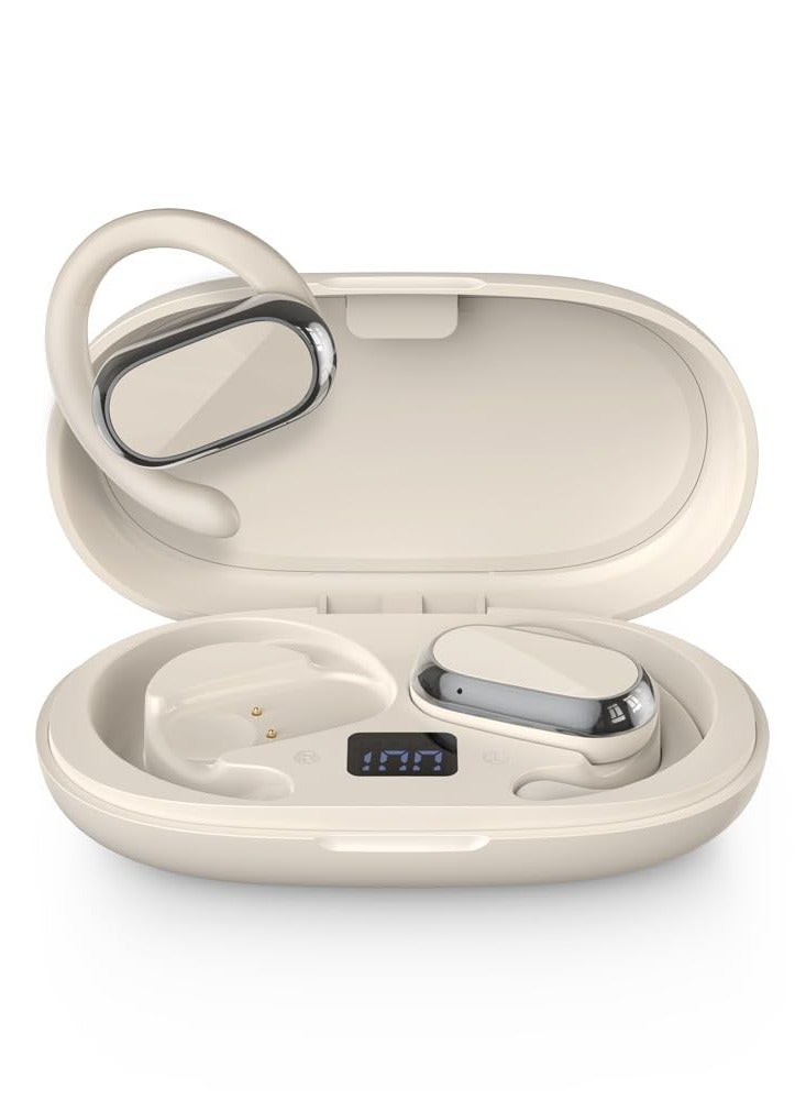 Open Ear Wireless Headphones with Bone Conduction, 48H Battery, IPX7 Waterproof, Perfect for Travel and Meetings, 360° Sound and LED Display - Image 1