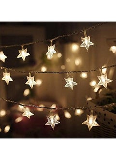 Arabest Warm White 100 LED Star String Lights, 33FT Waterproof Fairy Lights for Indoor and Outdoor Wedding Party,  Tree, New Year, Ramadan, Garden Decoration, Extendable Plug-in.  - Image 1