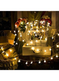 Arabest Warm White 100 LED Star String Lights, 33FT Waterproof Fairy Lights for Indoor and Outdoor Wedding Party,  Tree, New Year, Ramadan, Garden Decoration, Extendable Plug-in.  - Image 2