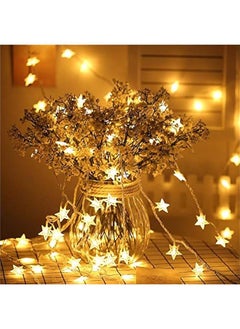 Arabest Warm White 100 LED Star String Lights, 33FT Waterproof Fairy Lights for Indoor and Outdoor Wedding Party,  Tree, New Year, Ramadan, Garden Decoration, Extendable Plug-in.  - Image 4