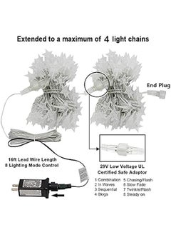 Arabest Warm White 100 LED Star String Lights, 33FT Waterproof Fairy Lights for Indoor and Outdoor Wedding Party,  Tree, New Year, Ramadan, Garden Decoration, Extendable Plug-in.  - Image 5