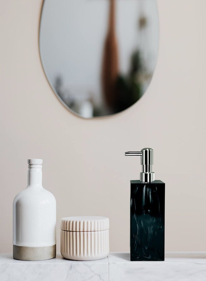 Jung Ford Hand Soap Dispenser, 16.9 oz Countertop Hand Lotion Pump Bottles, Lotion Container, Refillable Liquid Hand Soap Jar, Resin Shower Dispensers for Bathroom, Kitchen (Black) - Image 2