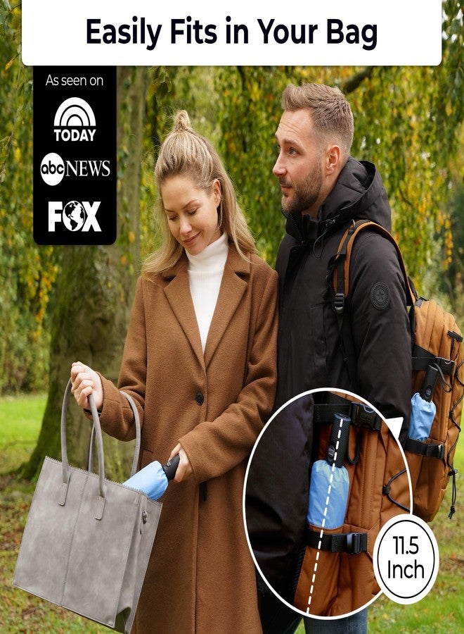 TUMELLA Unbreakable Windproof Travel Umbrella (Light, Beautiful & Superior), 2023 Ultra-Flex Tech, Compact, Small, Portable, Automatic, Strong, Durable, Premium Grip, Vibrant Designs, Folding Umbrella - Image 2