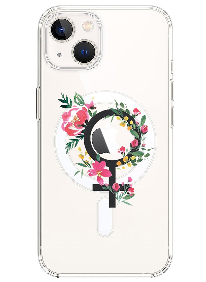 Theodor Magnetic Case for iPhone 14 Plus 6.7-inch Compatible with MagSafe Wireless Charging, Shockproof Phone Bumper Cover womens day floral copy - Image 1