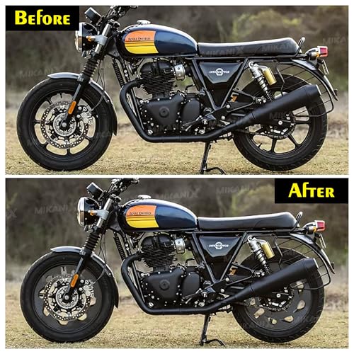 MIKANIX Carbon Finish Wind Design Front/Rear Pro Disc Wheel Cover 17 Inch Fairing Kit Compatible with RE Interceptor 650 - Image 4