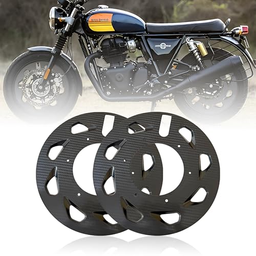 MIKANIX Carbon Finish Wind Design Front/Rear Pro Disc Wheel Cover 17 Inch Fairing Kit Compatible with RE Interceptor 650 - Image 1
