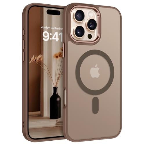 BENTOBEN Magnetic for iPhone 16 Pro Max Case, [Compatible with MagSafe] Translucent Matte Slim Shockproof Anti-Slip Anti-Yellow Women Men Protective Phone Case for iPhone 16 Pro Max 6.9",Brown - Image 1