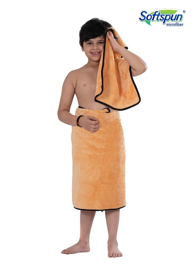 SOFTSPUN Microfiber Wipes Large Baby Towel 2pc Beige Colour! Ultra Absorbent Super Soft & Comfortable Quick Drying for Men & Women Daily Use Extra Large Size Unisex. - Image 3