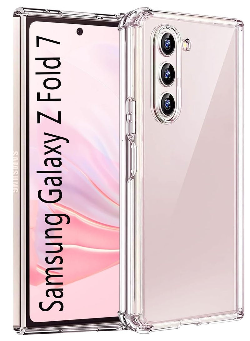 Case for Samsung Galaxy Z Fold 7, Shockproof Anti-Scratch, Anti-Fingerprint, Upgraded Camera Protection, Non-Slip Phone Case for Galaxy Z Fold 7, Crystal Clear  - Image 1