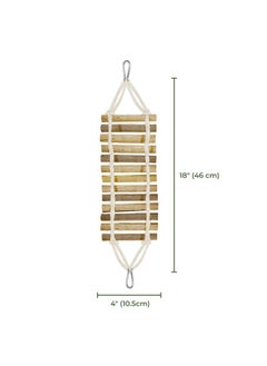 SunGrow Bamboo Gecko Reptile Climbing Bridge And Lizard Lounge, 18” Swinging Hideout Bridge, Helps Leopard Geckos With Thermoregulation, Increases Habitat Space, Can Be Submerged In Water  - Image 5