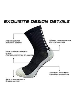 SYOSI 4 Pcs Unisex Non Slip Sport Soccer Socks Breathable Comfortable Athletic Football Basketball Hockey Sports Grip Socks with Rubber Dots Unisex  - Image 5