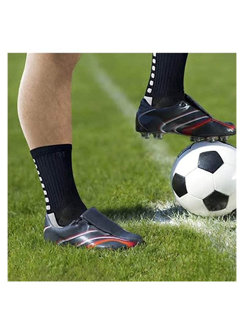 SYOSI - 4 Pcs Unisex Non Slip Sport Soccer Socks Breathable Comfortable Athletic Football Basketball Hockey Sports Grip Socks with Rubber Dots Unisex - Image 1