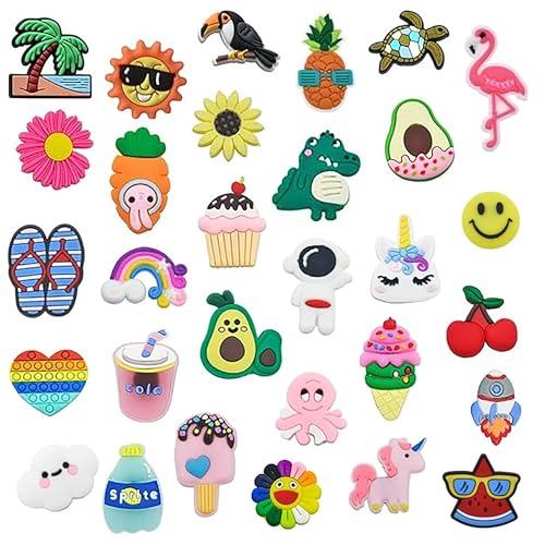 EGOTUDE Shoe Charms for Crocs, 30 Pieces, Random Design - Image 1