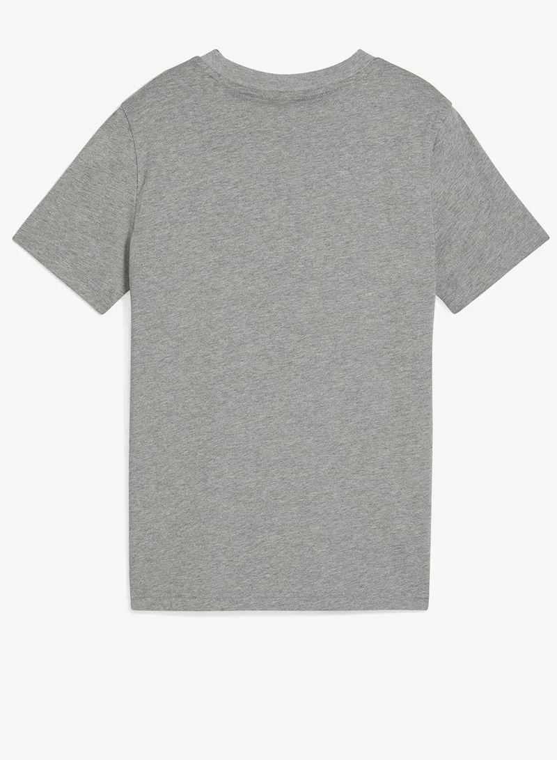 Puma Medium Gray Heather Youth Essential No.1 Logo T-Shirt  | Best Price UAE