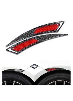 Fender Carbon Fiber Anti-Scratch Protector Trim - Self-Adhesive Wheel Eyebrow and Bumper Guard, 2PCS Rubber Strips for Lossless Installation and Collision Protection.