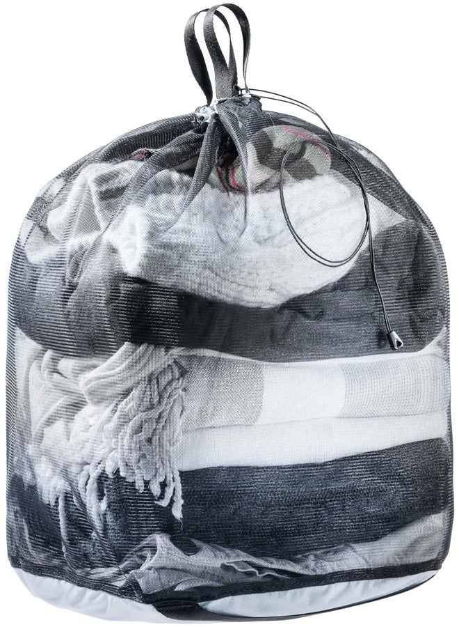 Deuter Mesh Sack 18, Tear-Resistant 18-Liter Pack Sack Storage Accessory for Hiking, Camping & Travel - Tin-Black - Image 1