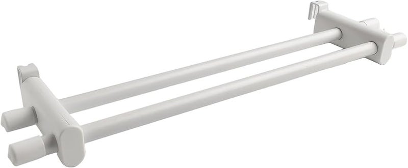 White No Drill Towel Rail For Radiator 50cm ABS Carbon Steel Space Saving Bathroom Organizer - Image 3