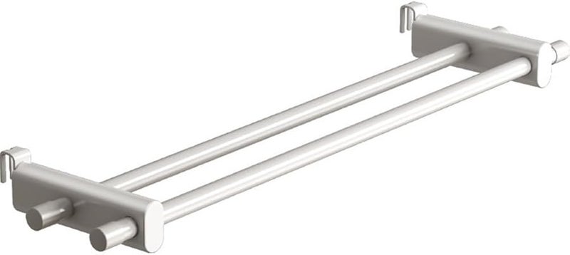 White No Drill Towel Rail For Radiator 50cm ABS Carbon Steel Space Saving Bathroom Organizer - Image 1