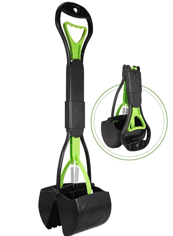 HAPPY PUSS foldable pet waste scoop, outdoor durable cleaning tool; Clean and pick up your pet waste. Portable picker for cats and dogs, green color - Image 5