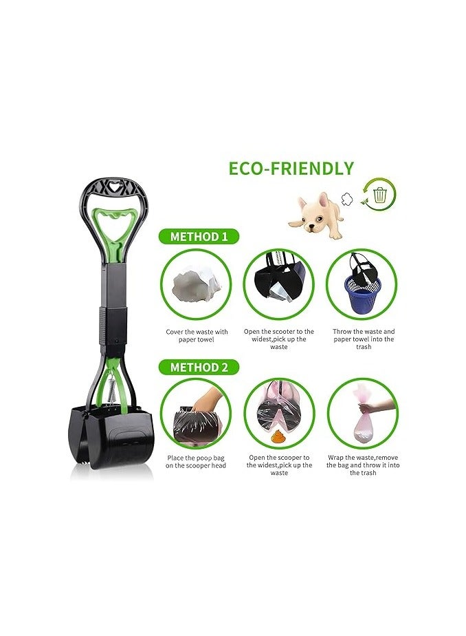HAPPY PUSS foldable pet waste scoop, outdoor durable cleaning tool; Clean and pick up your pet waste. Portable picker for cats and dogs, green color - Image 4