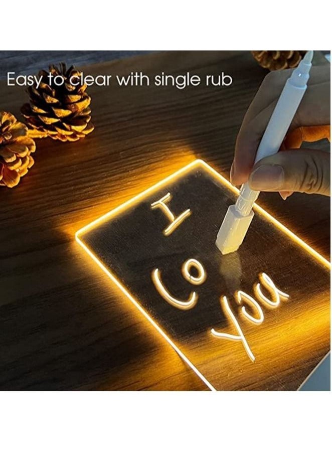 Generic - New Note Board Creative Led Night Light USB Message Board Rewritable Night Light with Message Board Children's Desktop Note Memo Board Desk Writing Lamp for Room Desktop Decor Gift - Image 1