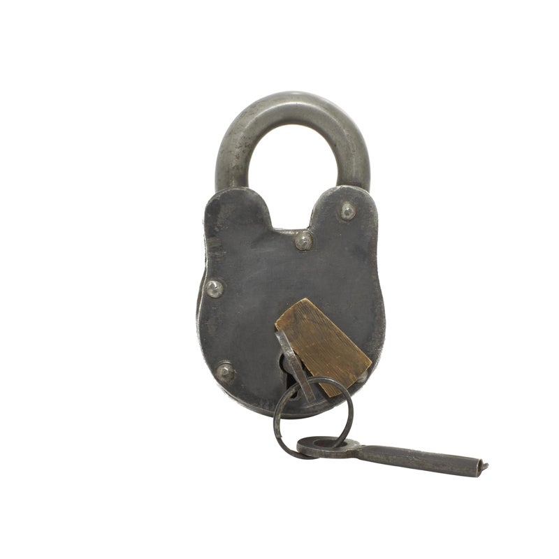 Deco 79 01104 Metal Brass Lock and Keys Wall Hanging 35 x 2