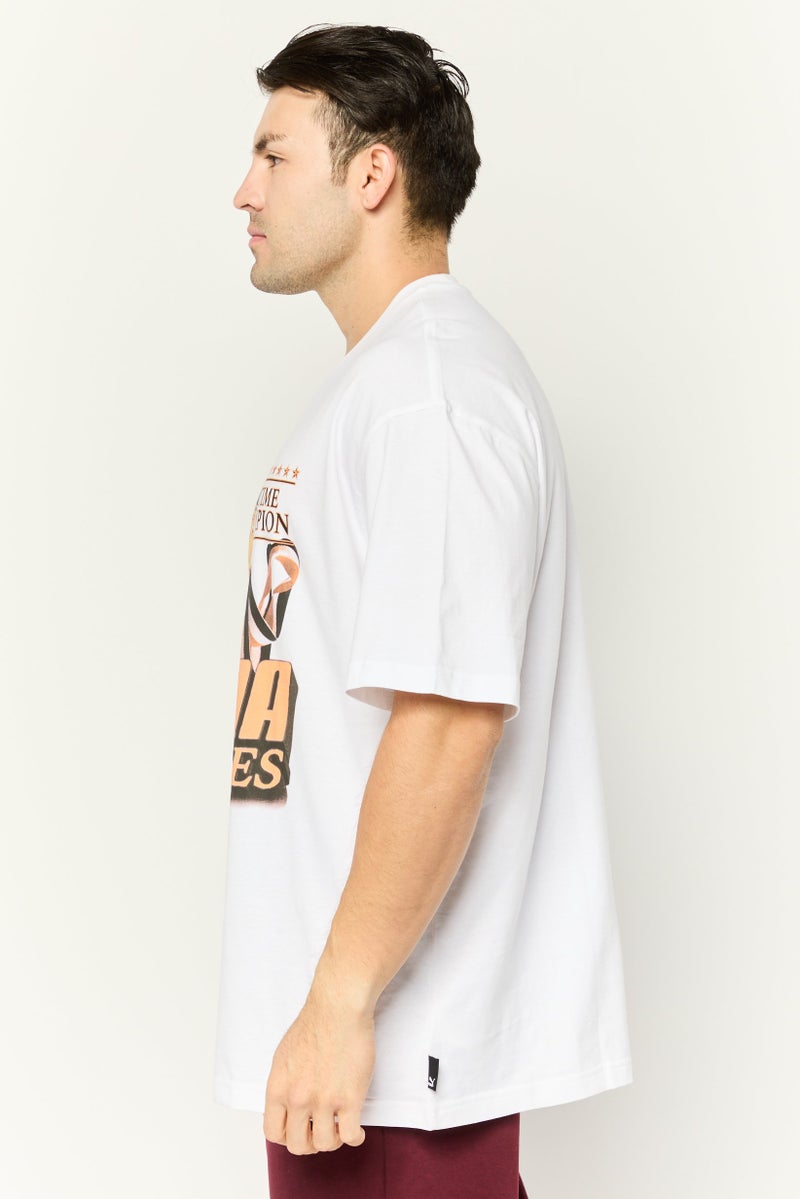 PUMA تي شيرتات رجالية بأكمام قصيرة ومريحة، خارجية، بيضاء - Image 3