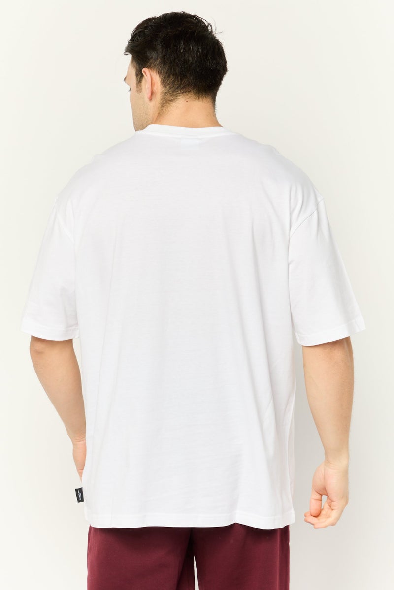 PUMA تي شيرتات رجالية بأكمام قصيرة ومريحة، خارجية، بيضاء - Image 4