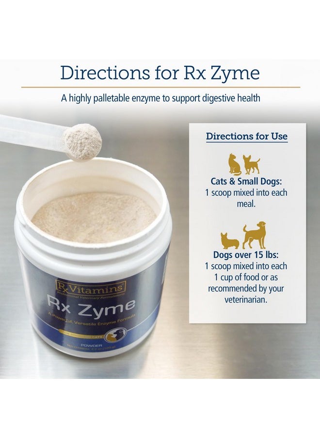 Rx Vitamins Rx Vitamins Rx Zyme Powder - Digestive Enzymes for Dogs & Cats - Anti Diarrhea for Dogs, Cat Constipation Relief, Anti-Bloating - Cat Digestive Support and Dog Gut Health - 120g  - Image 4