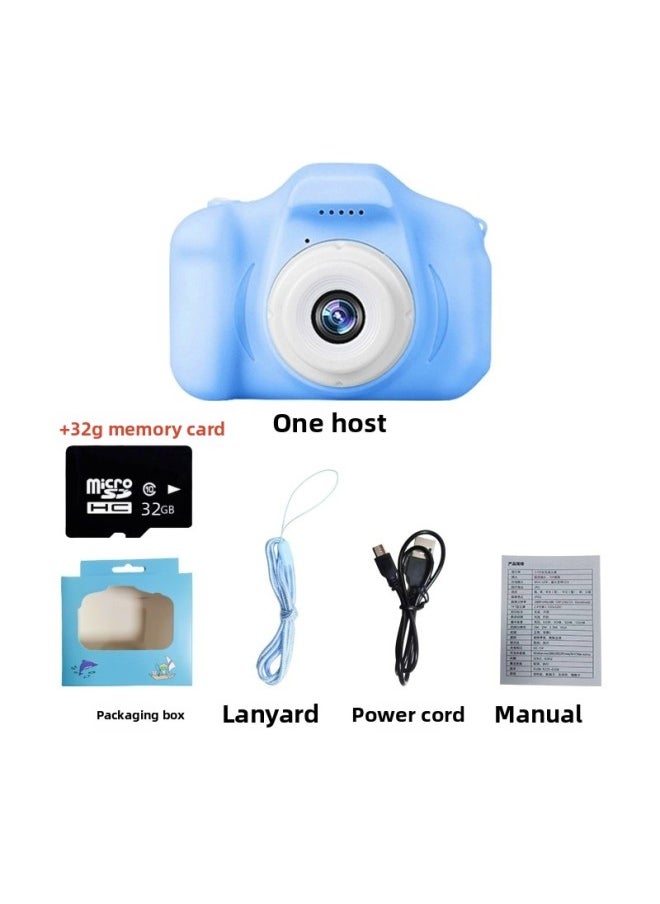Children's Camera Toy Baby Cartoon Can Take Pictures Digital Camera Video Student Birthday Gift Cross Border-Color:General List--blue+32g Memory Card+card Reader  - Image 1