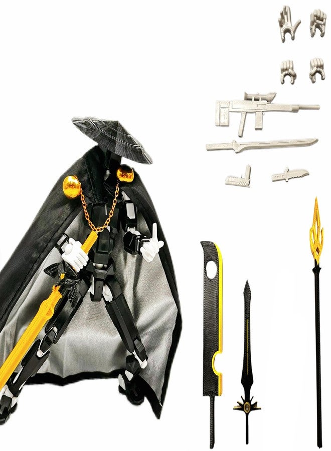 Binvin Assembly Completed Lucky 13 Action Figures, Titan 13 Action Figure,3D Printed T13 Action Figure Multi-Jointed Movable, Dummy Hand Painted Figure, Desktop Decorations Game Gifts, (A-Black White) - Image 1