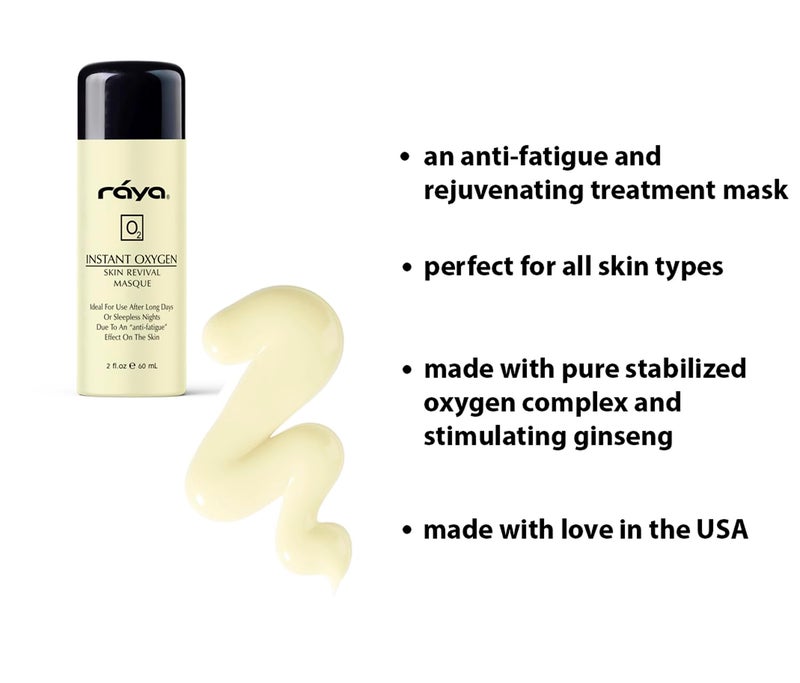 Raya Instant Oxygen Skin Revival Masque (115) | Anti-Fatigue Facial Treatment Mask for All Skin | Creates a Glowing Complexion - Image 3