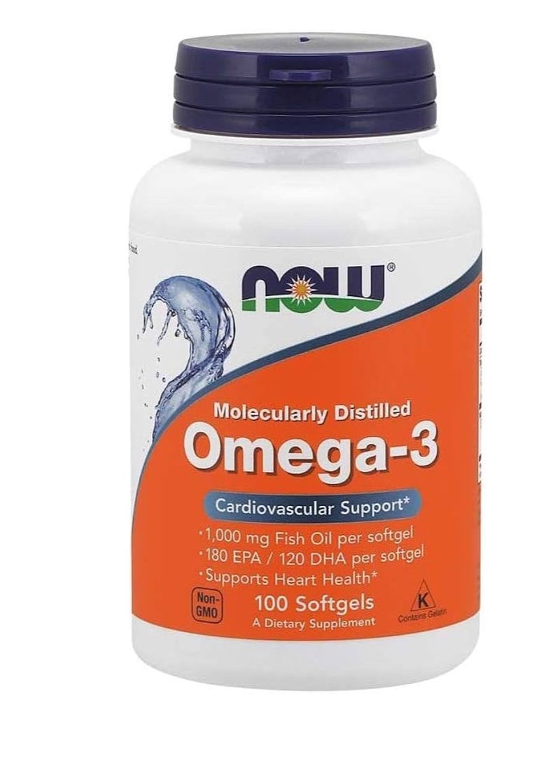 now NOW omega 3 fish oil 100 softgels