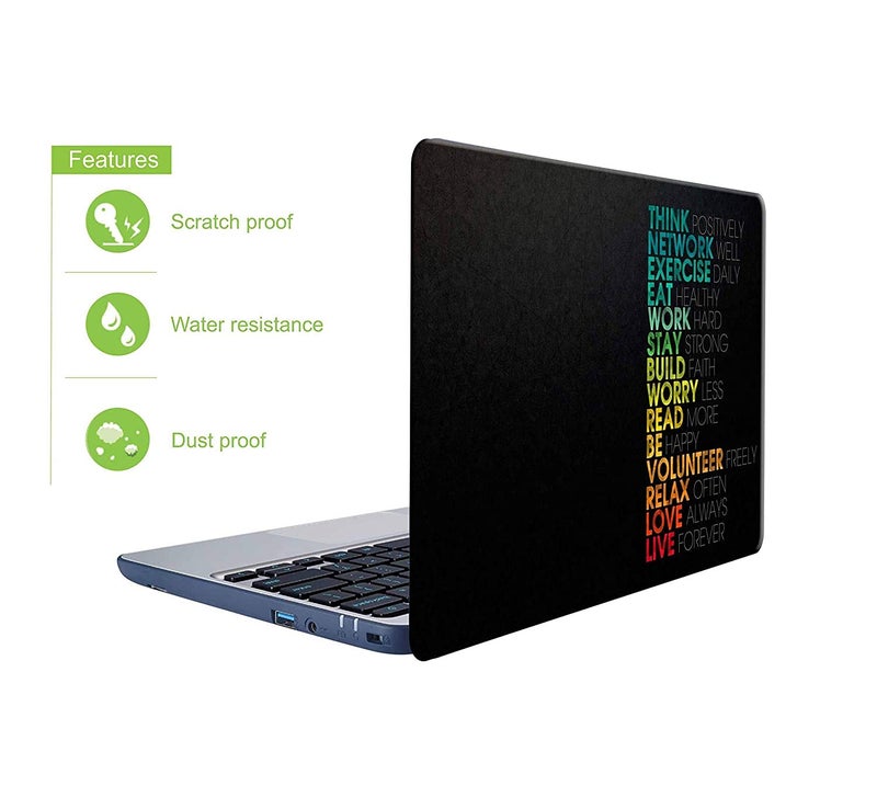 WALLTON - Motivational HD Quality Vinyl Laptop Skin Decal/Sticker Protector, Fits Dell, Hp, Lenovo, Toshiba, Acer, ASUS and for All Models Up to 11.6" - 15.6" Inch, Pack of 1 - Image 1