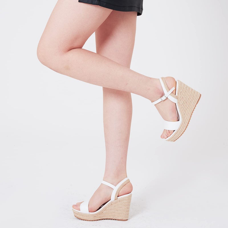 mikarka Women's Espadrille Wedge Sandals: Ankle Strap Platform Open Toe Wedges - Stylish High Heel Dressy Summer Wedges for Women, Inspired by Espadrilles - Image 2