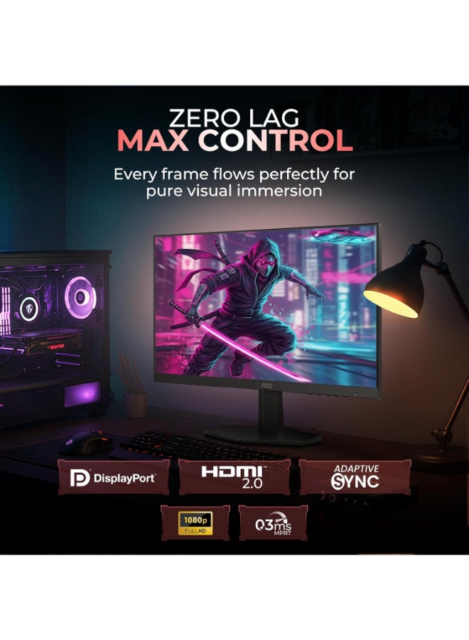 AOC 27G50Z Gaming Monitor 27-inch Full HD 1920×1080, IPS Panel Type, 260Hz Refresh Rate, 0.3ms Response Time, Tilt Stand [27G50Z] Black - Image 4
