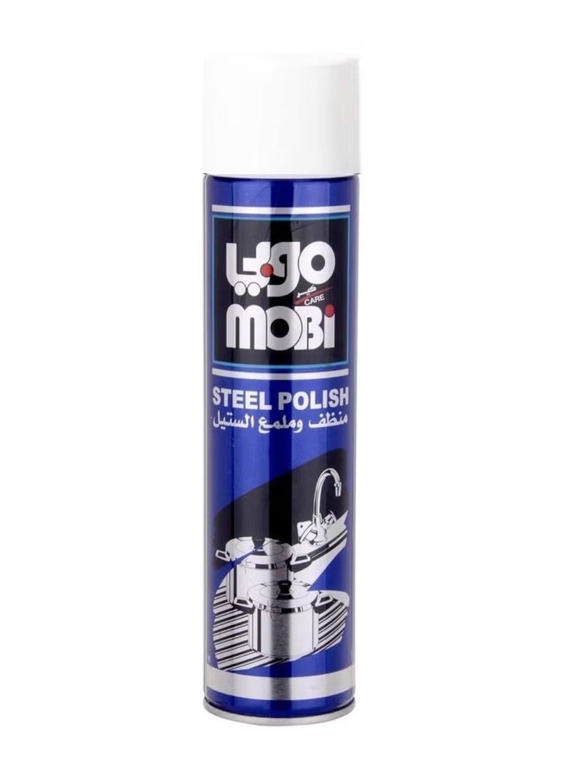 موبي منظف وملمع الستيل، ينظف بسرعه و سهوله و يزيل البقع المائيه و الزيتيه و الشحوم، 400مل