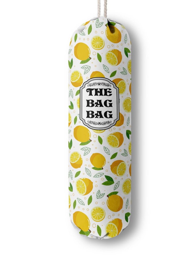 HiLus The Bag Grocery Holder, Lemon Organizer for Shopping Bags, Wall Mount Plastic Storage Container Dispenser, Kitchen Gifts for Women Family Friends Grandma Mom (C-2) - Image 1