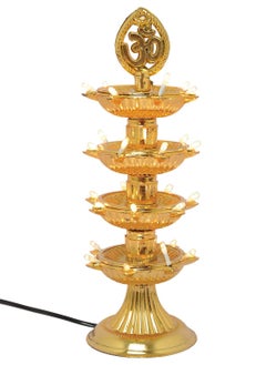LOGRO Logro 4 Layer Electric Diya Deepak Light Lamp Pooja Puja Mandir Diwali Festival Pack of 1 