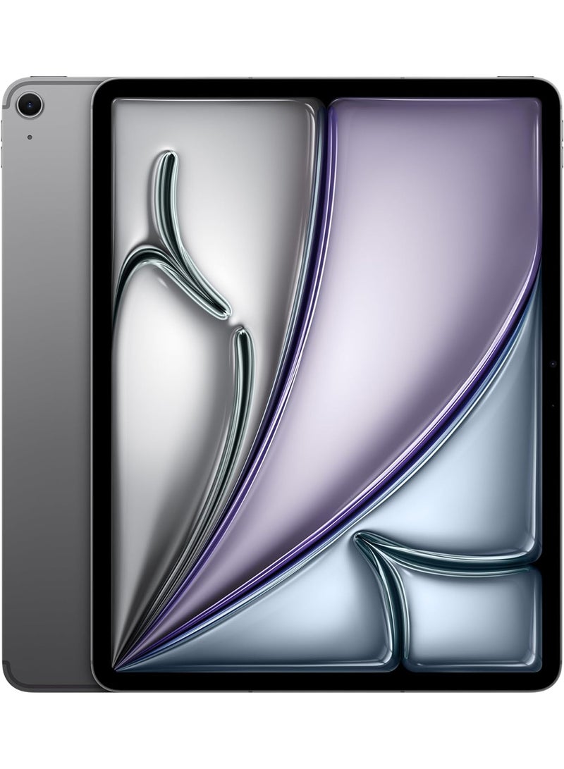 ابل  iPad Air 2024 (الجيل السادس) M2 مقاس 13 بوصة وسعة 128 جيجابايت باللون الرمادي واي فاي - الإصدار العالمي - Image 1