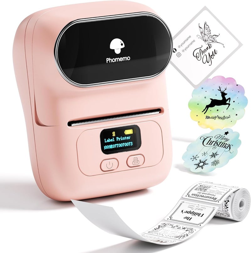 Label Printer - -M110 Portable Bluetooth Thermal Mini Label Maker Machine, Sticker Maker, Barcode Printer, Apply to Labeling, Office, Cable, Retail, Compatible with Android & iOS System - Image 1