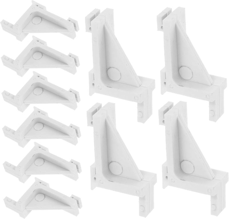 VOSAREA 10-Pack Plastic Freezer Clamp Hooks for Refrigerator Shelf Support Sturdy Cooler Shelf Clips Easy Installation for Organizing Freezer and Fridge - Image 1