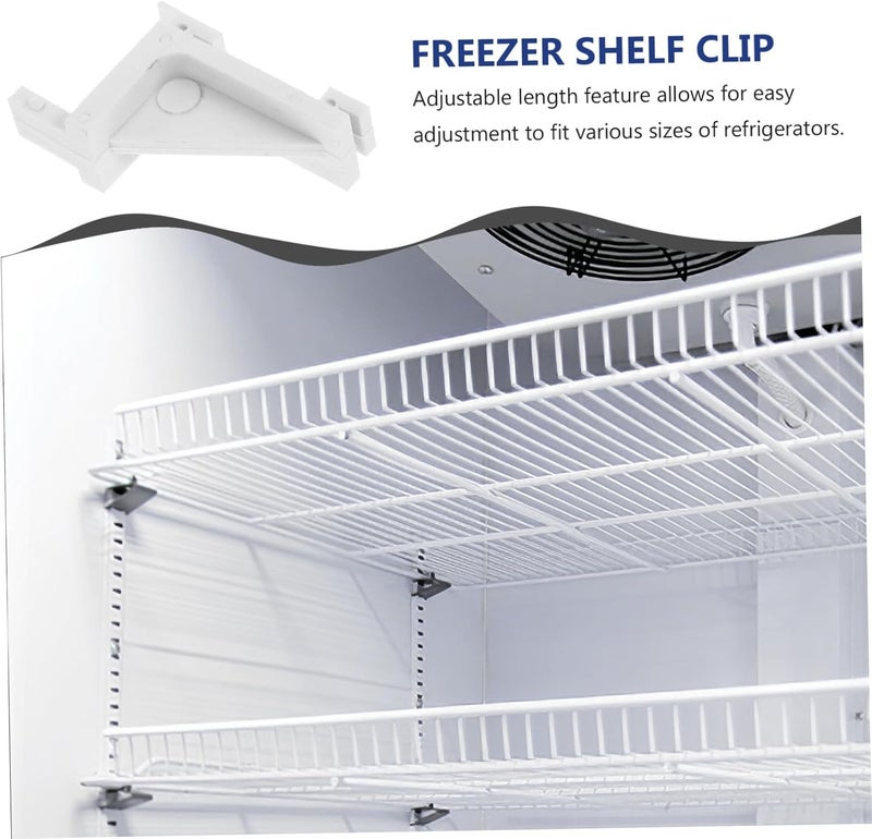 VOSAREA 10-Pack Plastic Freezer Clamp Hooks for Refrigerator Shelf Support Sturdy Cooler Shelf Clips Easy Installation for Organizing Freezer and Fridge - Image 3