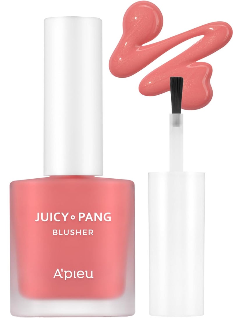 APIEU JUICYPANG WATER BLUSHER PK04  Dewey Grapefruit Pearl Korean Liquid Blush For Cheeks K Beauty Makeup