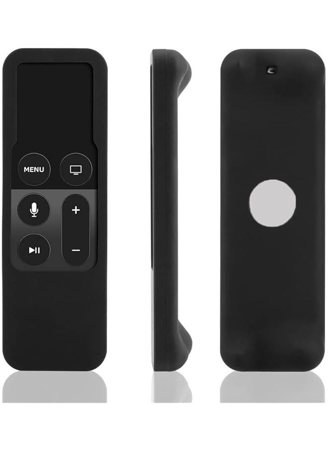 erorex - Remote Case For Tv 4Th Generation Protective Case For Tv Siri Remote 2024 Lightweight Anti Slip Shockproof Silicone Cover For New Tv 4K Gen 4 Siri Remote Controller Black - Image 1