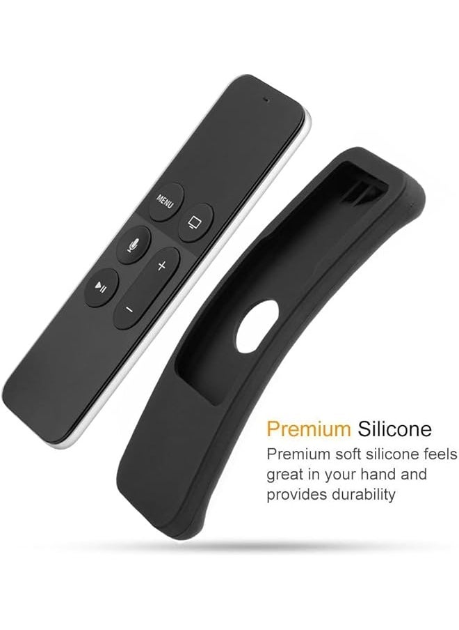erorex - Remote Case For Tv 4Th Generation Protective Case For Tv Siri Remote 2024 Lightweight Anti Slip Shockproof Silicone Cover For New Tv 4K Gen 4 Siri Remote Controller Black - Image 1